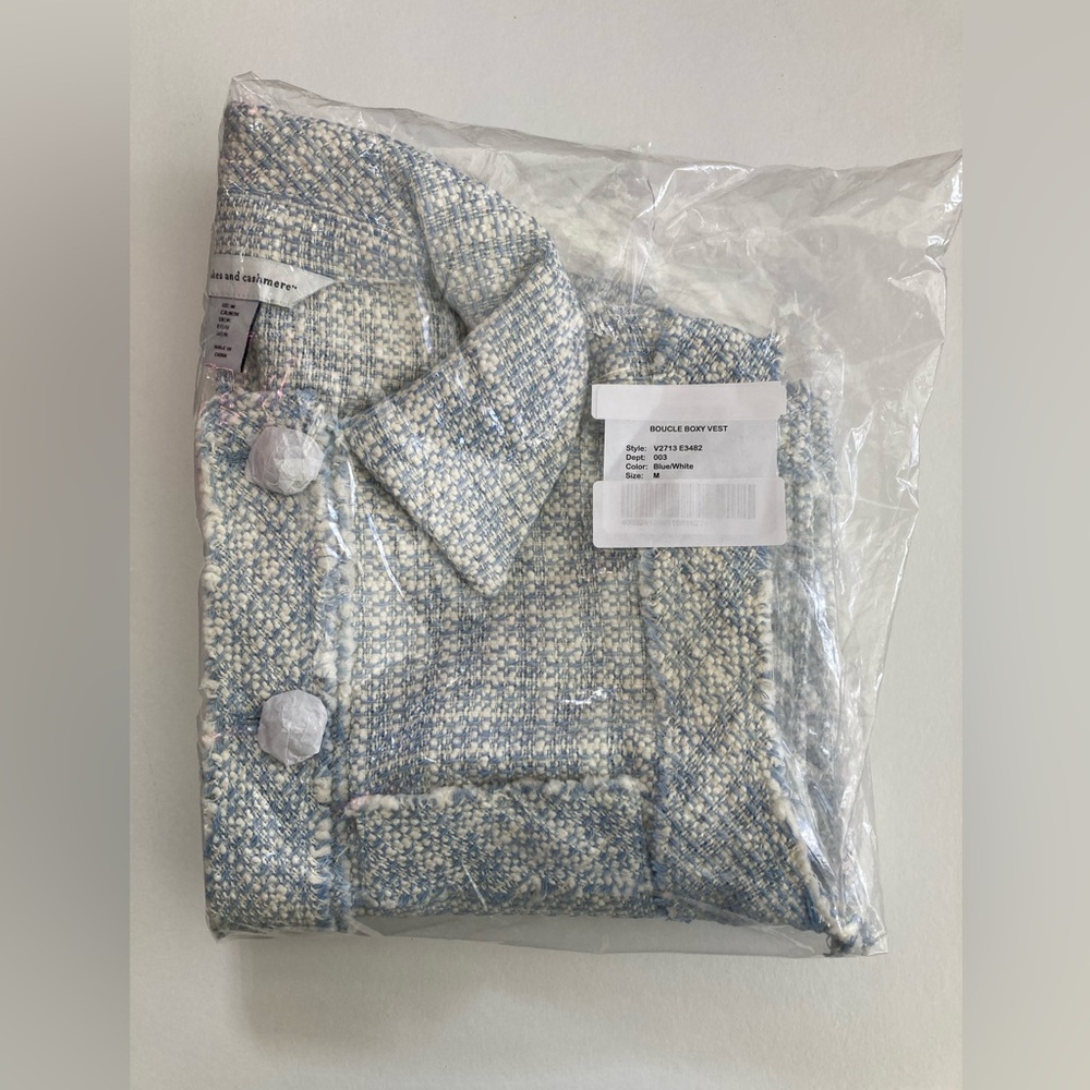 Cupcakes And Cashmere | NEW Women’s Boucle Boxy Vest - Picture 3 of 4